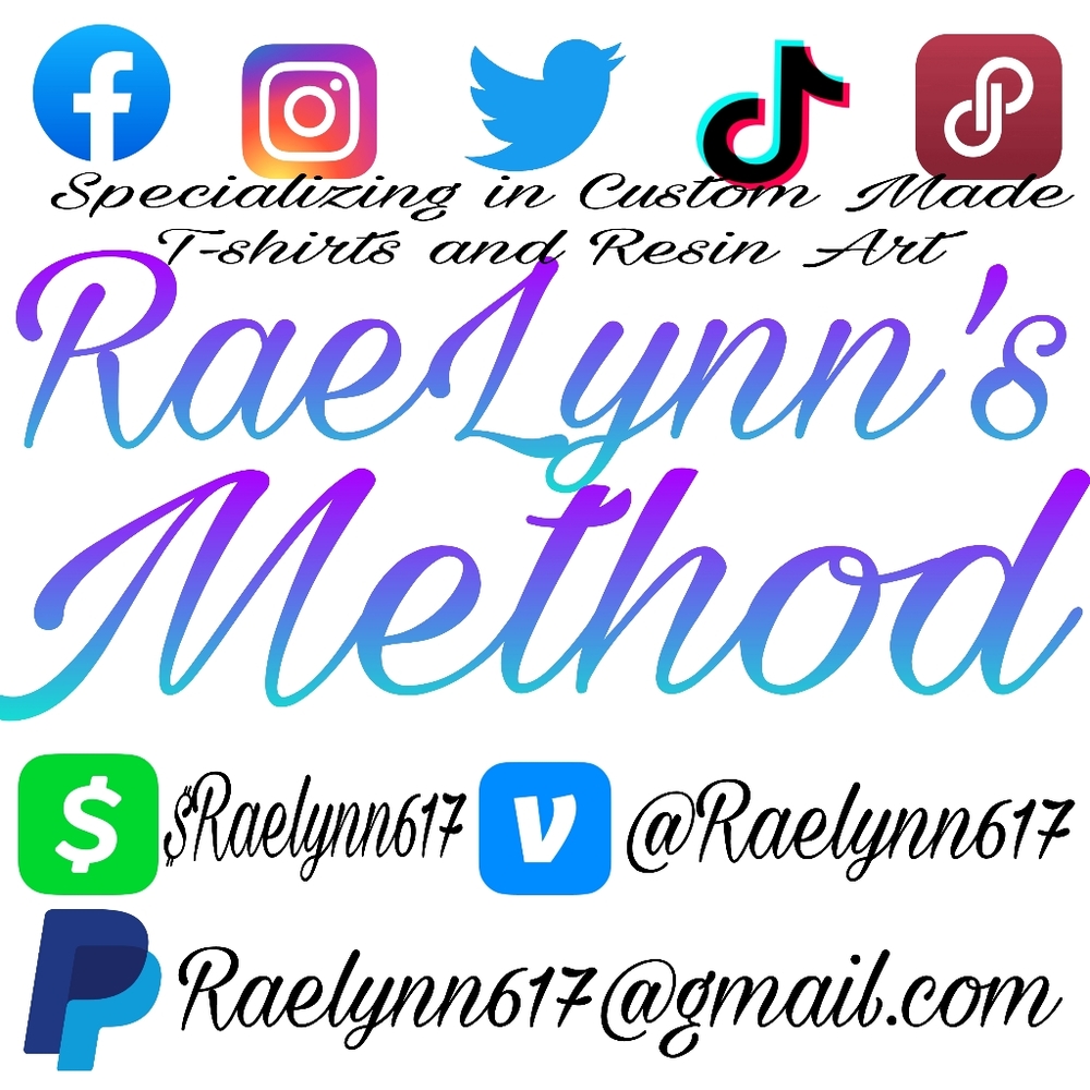 Message me for Custom Designed Tshirts and Resin Art